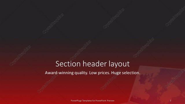 Section Header presentation slide layout