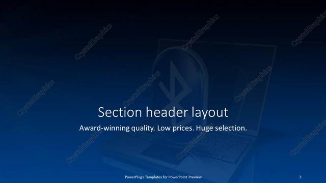 Section Header presentation slide layout