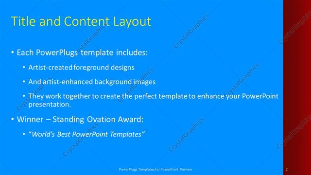 Title and Content presentation slide layout