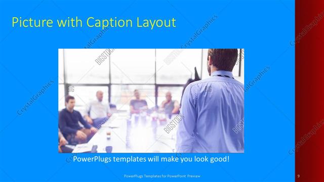 Picture with Caption presentation slide layout