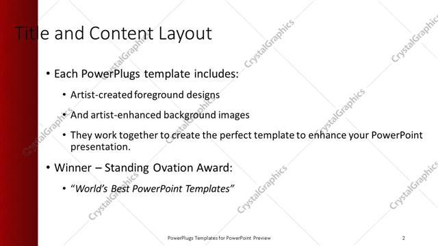 Title and Content presentation slide layout