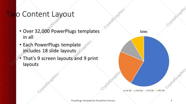 Two Content presentation slide layout