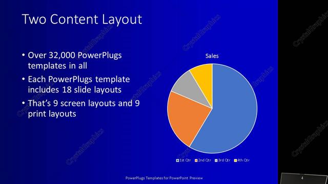 Two Content presentation slide layout