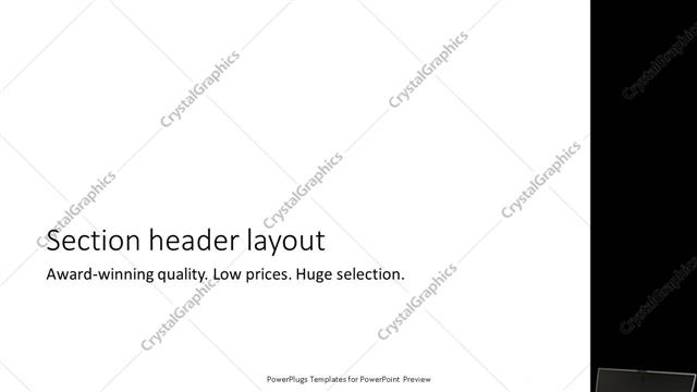 Section Header presentation slide layout