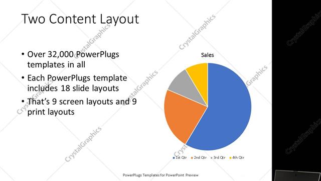 Two Content presentation slide layout