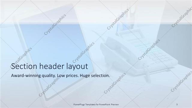 Section Header presentation slide layout