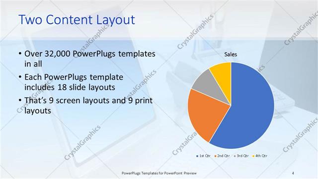 Two Content presentation slide layout