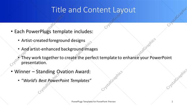 Title and Content presentation slide layout