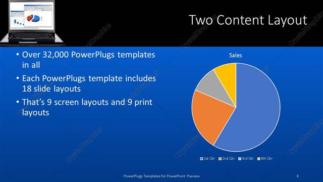 Two Content presentation slide layout