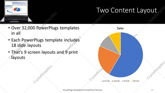 Two Content presentation slide layout