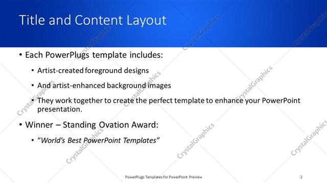 Title and Content presentation slide layout
