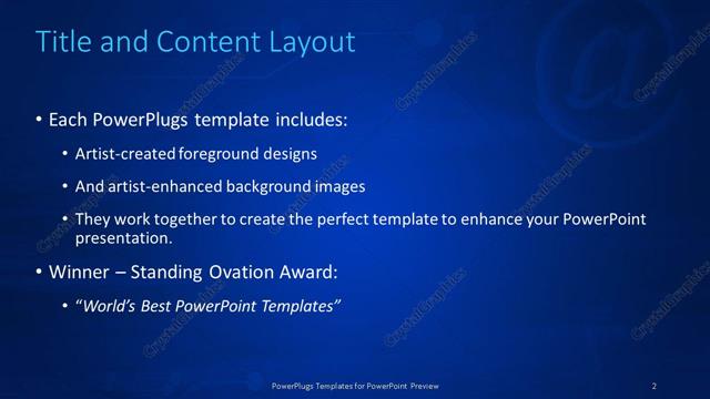 Title and Content presentation slide layout