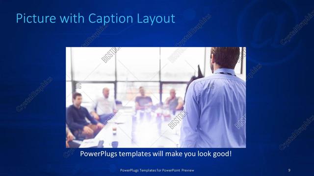 Picture with Caption presentation slide layout