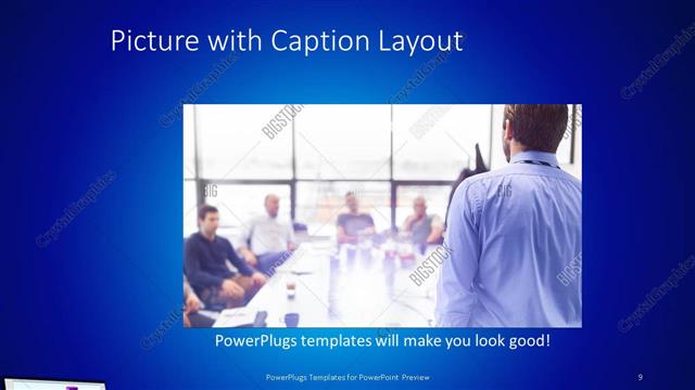 Picture with Caption presentation slide layout