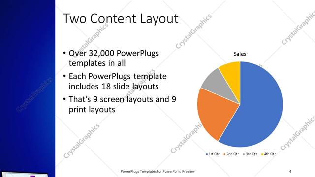 Two Content presentation slide layout