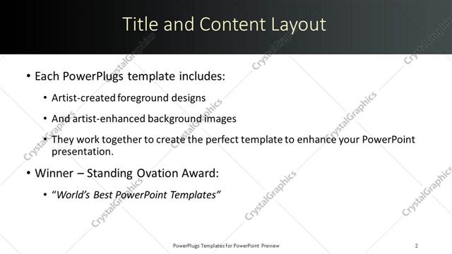 Title and Content presentation slide layout