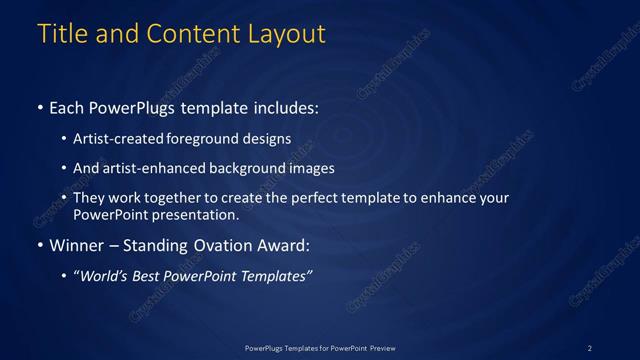 Title and Content presentation slide layout