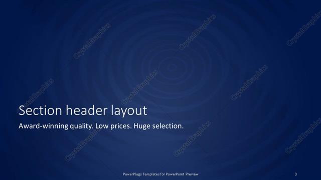 Section Header presentation slide layout