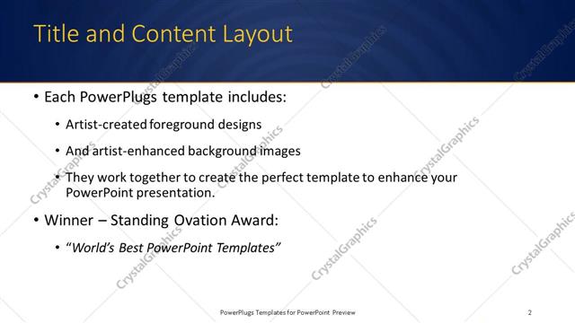 Title and Content presentation slide layout