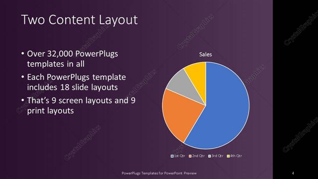 Two Content presentation slide layout