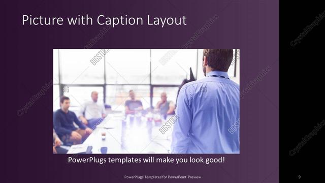 Picture with Caption presentation slide layout