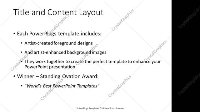 Title and Content presentation slide layout