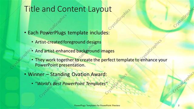 Title and Content presentation slide layout