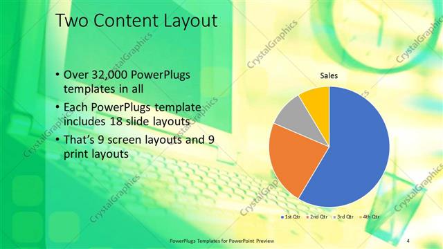 Two Content presentation slide layout