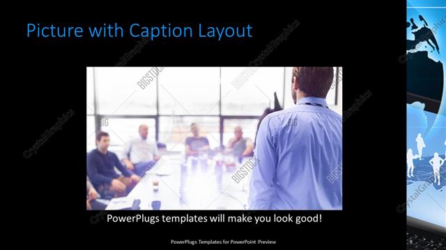 Picture with Caption presentation slide layout