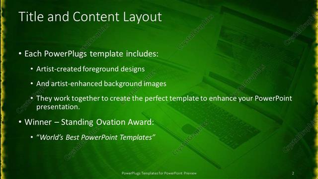 Title and Content presentation slide layout