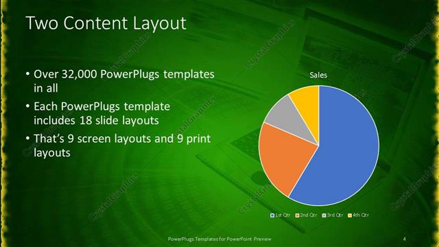 Two Content presentation slide layout