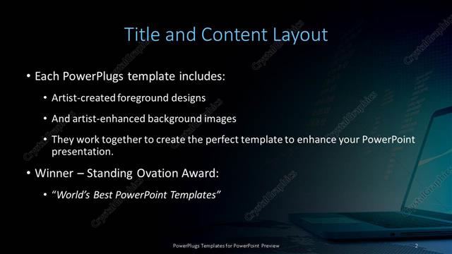 Title and Content presentation slide layout