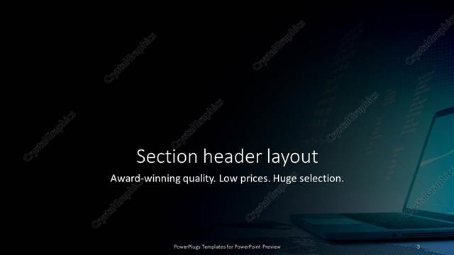 Section Header presentation slide layout