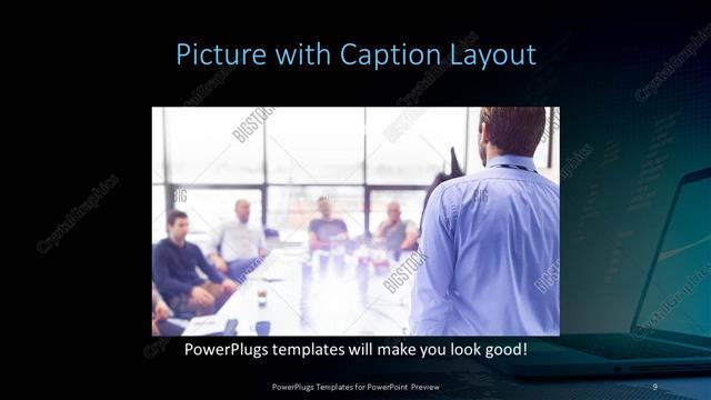 Picture with Caption presentation slide layout