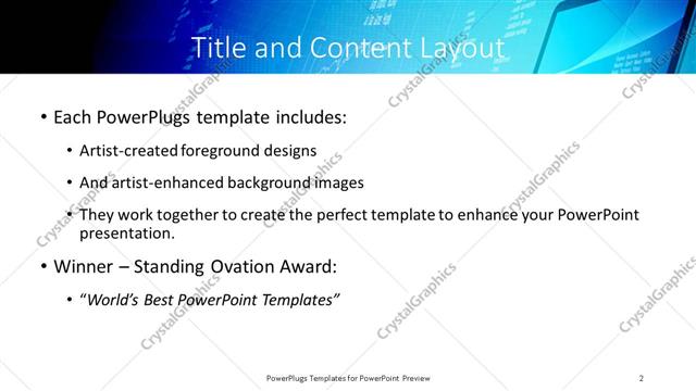 Title and Content presentation slide layout