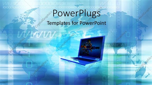  Presentation with maps - A laptop with maps in the background