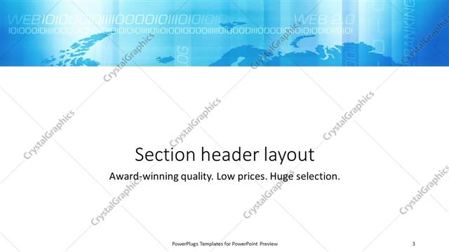Section Header presentation slide layout