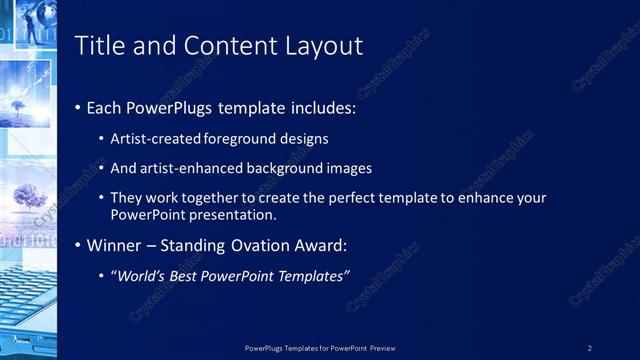 Title and Content presentation slide layout