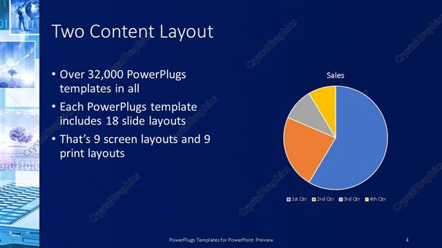 Two Content presentation slide layout