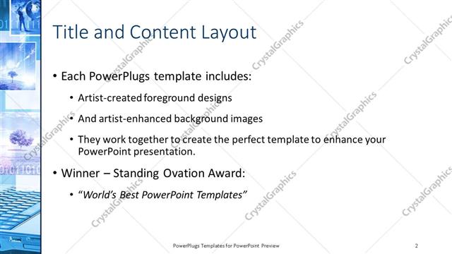 Title and Content presentation slide layout