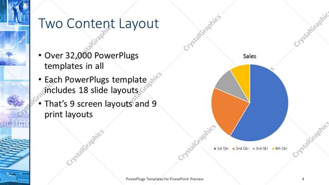 Two Content presentation slide layout