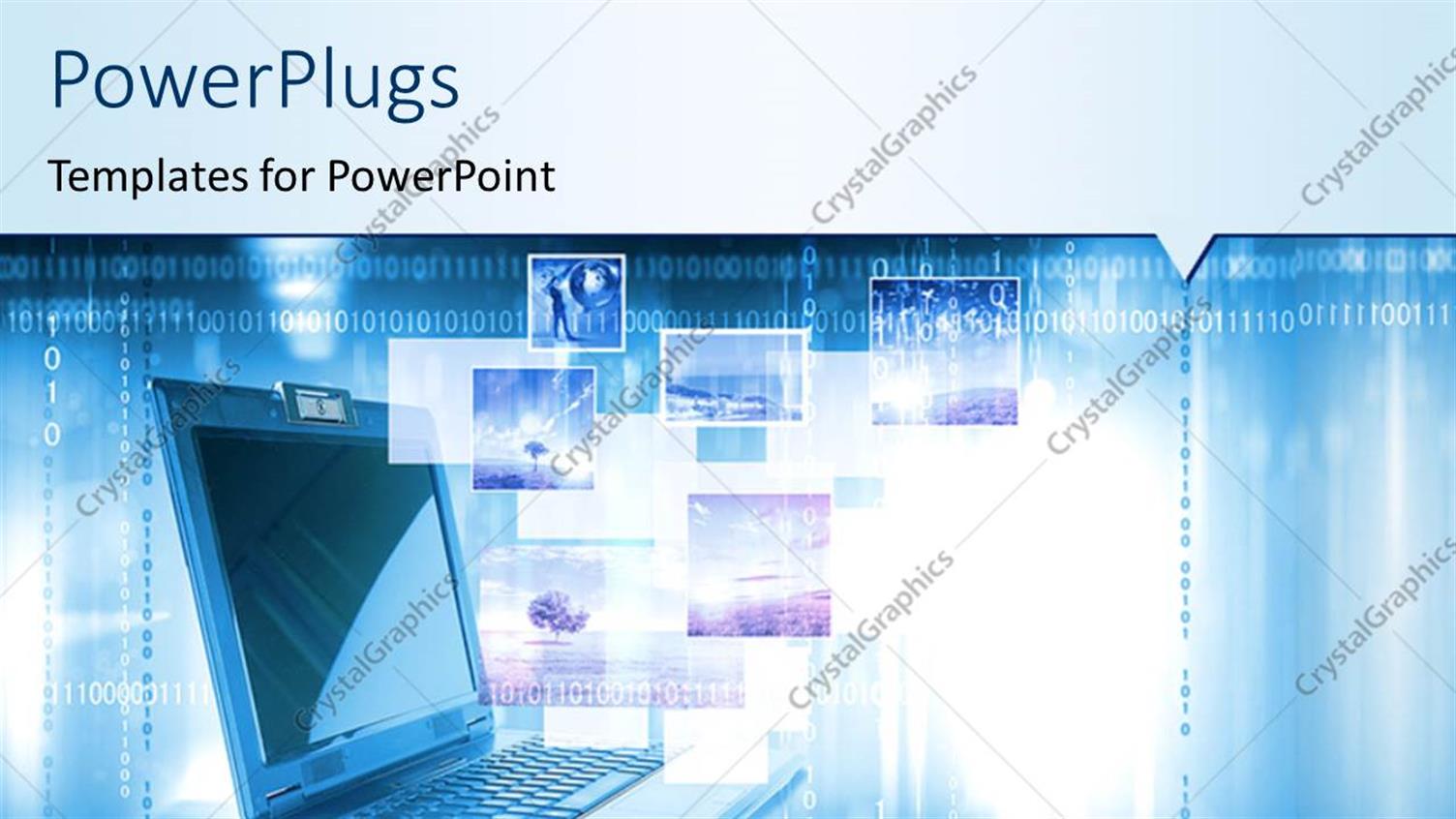 Featuring a Laptop with a Number of Screens in Background