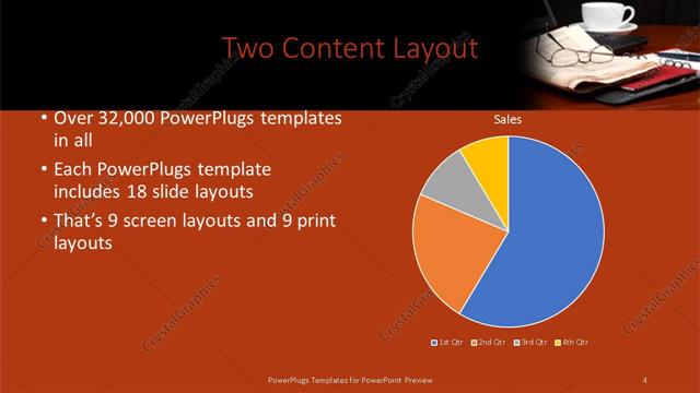 Two Content presentation slide layout
