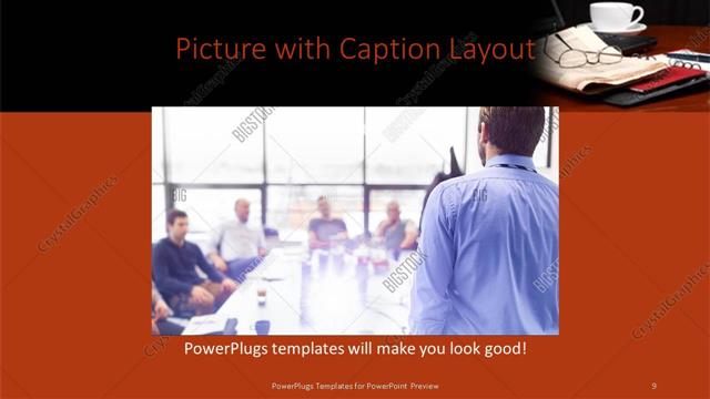 Picture with Caption presentation slide layout