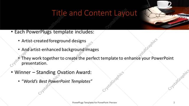 Title and Content presentation slide layout