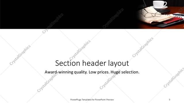 Section Header presentation slide layout