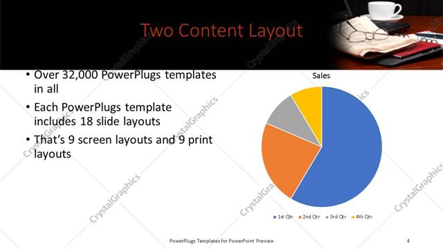 Two Content presentation slide layout