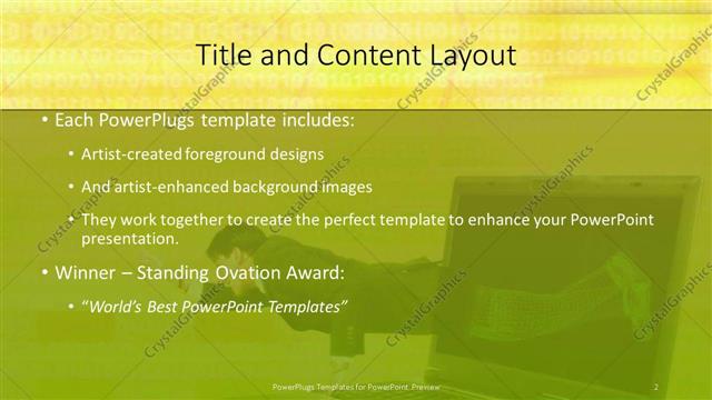 Title and Content presentation slide layout