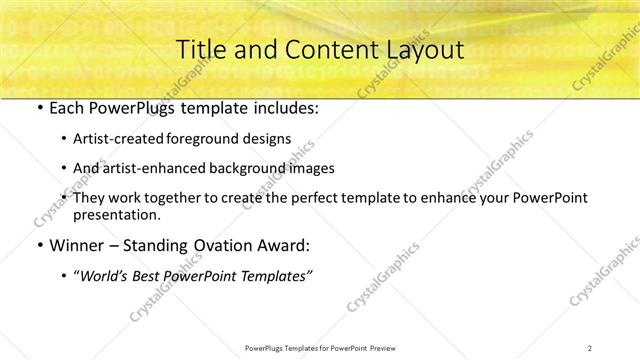 Title and Content presentation slide layout