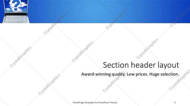 Section Header presentation slide layout